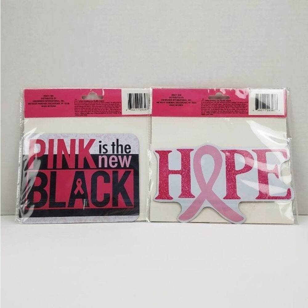 Breast Cancer Awareness 6" Car Magnets X2